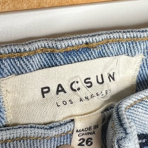 Pacsun distressed denim mini skirt 26 - Picture 3 of 4